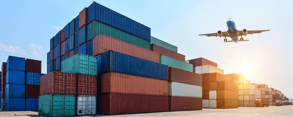 industrial port container yard