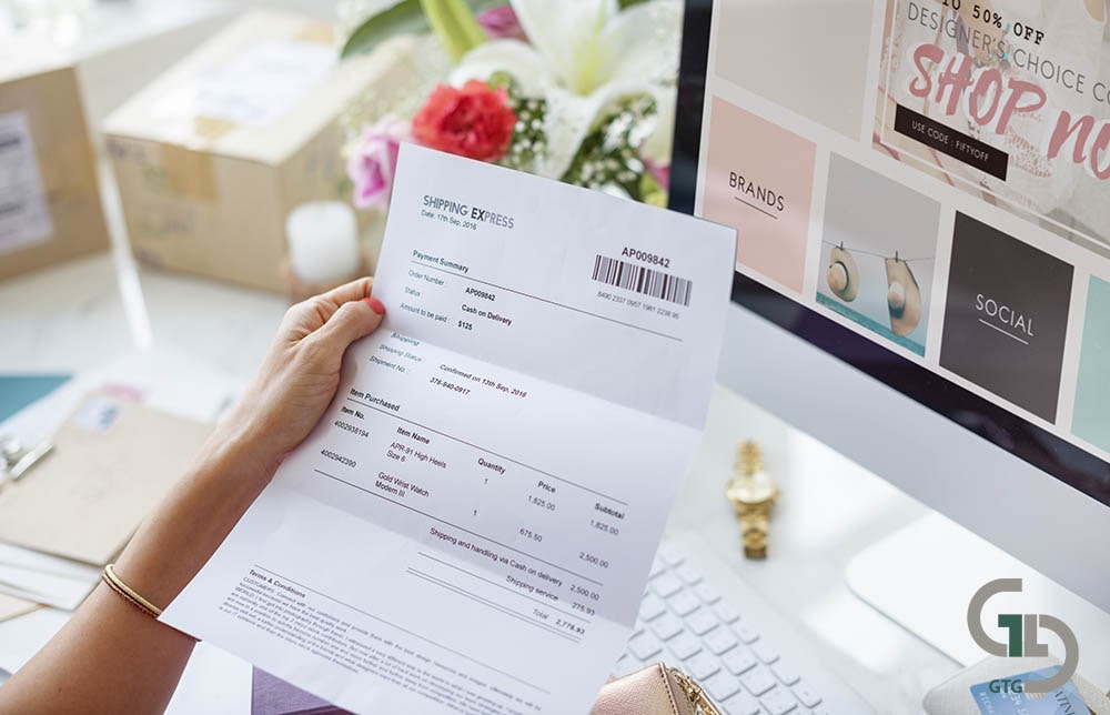 woman reading payment bill min